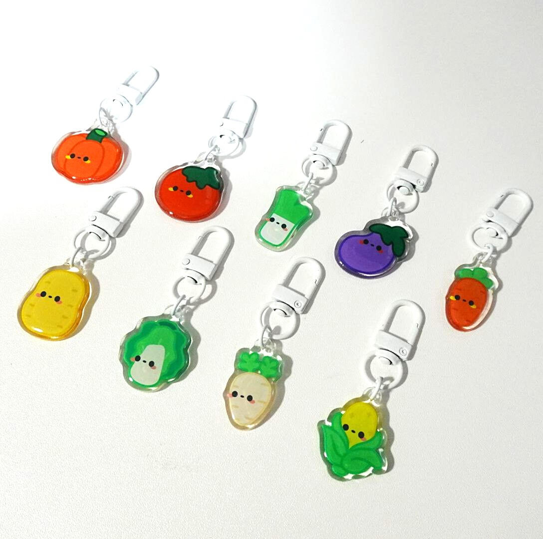 OoglieDooki Vegetable Harvest Keychain
